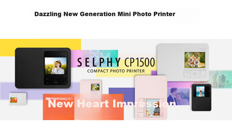 Canon Cp1500 Wireless Photo Printer for Smartphones, Home Thermal Transfer Compact Portable Picture Printer, Cp1500 Black Official Standard Configuratio 4