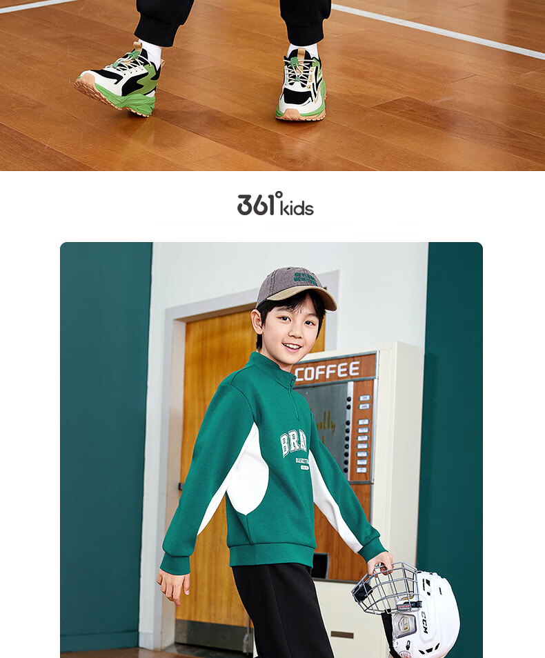 361° Children's Clothing, Kids' Outfit Set, Fall 2025, Boys And Girls, Older Children, Half-Zip Stand Collar Casual Knit Sweatshirt Set, Purple, Size 170 12