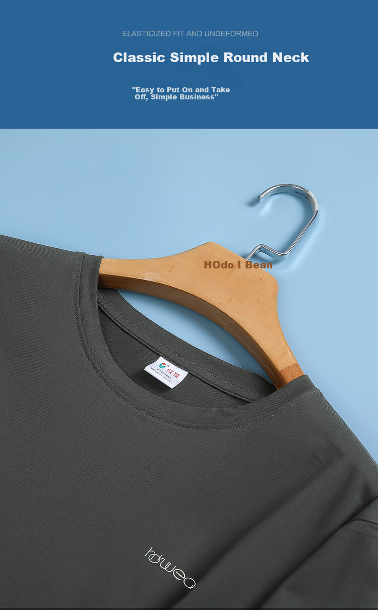 Hodo Men's Undershirt T-Shirt, Summer Short Sleeve, 100% Cotton, Comfortable And Breathable, for Outer Wear Or As Undershirt, Glacier White, Size 170 4