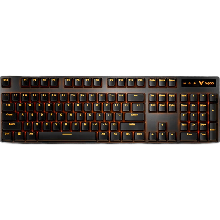 Механическая клавиатура Rapoo V500PRO, проводная, полноразмерная, 104 клавиши, анти-гостинг, красные переключатели