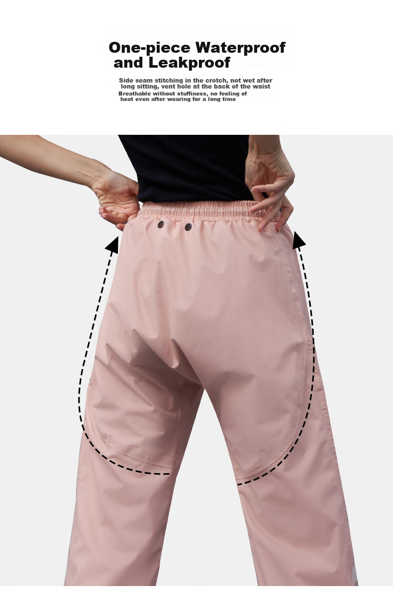 Qinfeimanyuyi Rain Pants, Waterproof And Rainproof, for Cycling, Food Delivery, Motorcycles, Electric Bikes, Spring Yafang Fabric, Two-Piece Design, XL Size, Fashionable Light Coffee Color, Lower Body Wear for Men And Wome 8