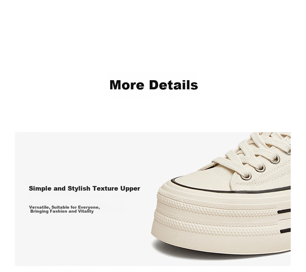 TATA Rainbow Thick-Soled Canvas Shoes for Women, Breathable Black Sneakers, Casual White Shoes WP801AM5 Black, Size 37 14