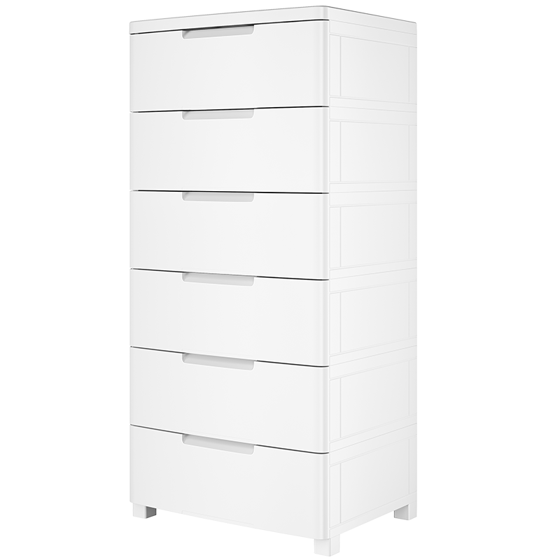 JEKO&JEKO Drawer Storage Cabinet Bedroom Living Room Storage Wardrobe Bedside Cabinet Toy Snack Organizer 6-Tier Chest of Drawers