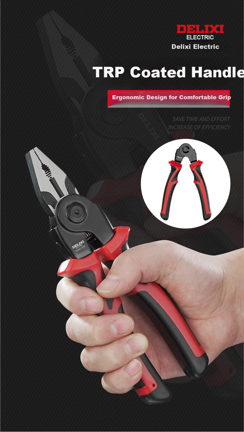 DELIXI Multi-Functional Pliers Set: Wire Cutters, Cable Strippers, Electrician's Pliers, Line Cutters, And Wire Crimpers 11
