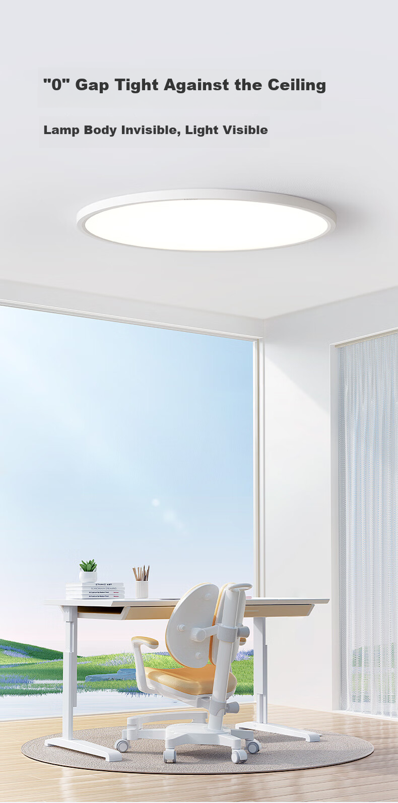 Haier Eye-Protection Ceiling Light, Full Spectrum Living Room Lamp, Simple Bedroom Light, LED Lighting Fixture [Installation Included] 13