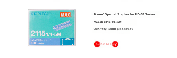 MAX Meikesi HD-88 Efficient And Labor-Saving Stapler with Rotatable Binding Plate, Suitable for Binding 2-30 Pages, Compatible with 2115-1/4 Staples, Office Supplies, Pink 1