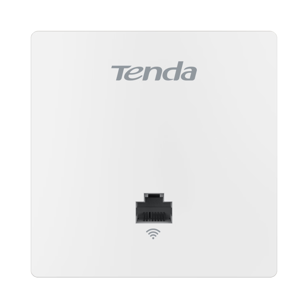 Tenda Wireless AP Panel, AX1500 Dual-Band Gigabit AP, Home And Commercial 86-Type Router, Whole-House WiFi 6 Networking, W13 Slim Model (White)