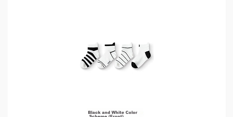 BALABALA Children's Boat Socks, Summer Mesh Socks, Thin Style, Boys And Girls Short Socks, Preppy Style, Elastic, Four Pairs Pack, 209225172206 10