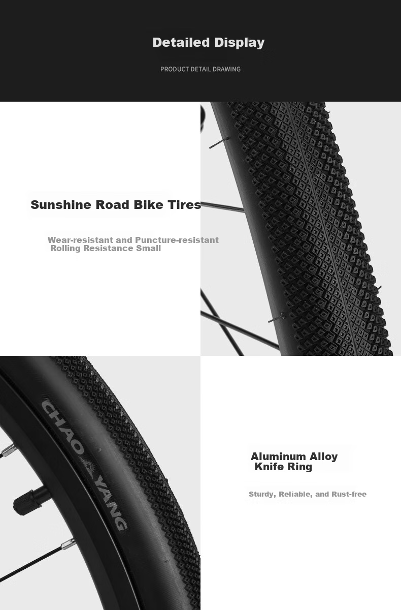 BATTLE Road Bike, 21-Speed Aluminum Alloy Frame, for Men And Women, Adults And Students, City Leisure Bicycle 15