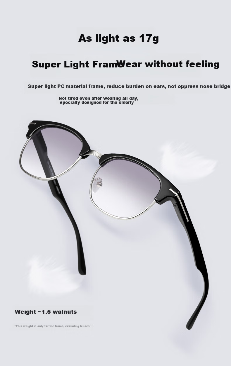 Mr. PuTian Reading Glasses for Men, Bifocal Progressive Gray Reading Sunglasses Integrated Eyewear, 150 Degrees (50 Years - 54 Years Old) 6