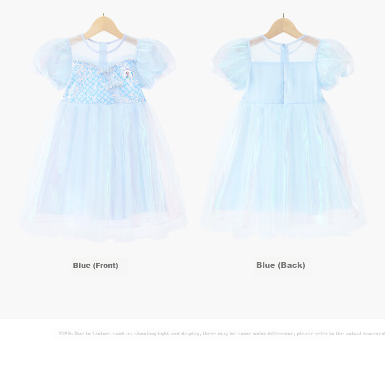 Disney Summer Princess Dress Girls Festival Gift Chinese Style Blue New Chinese Dress Girl Size 140 10