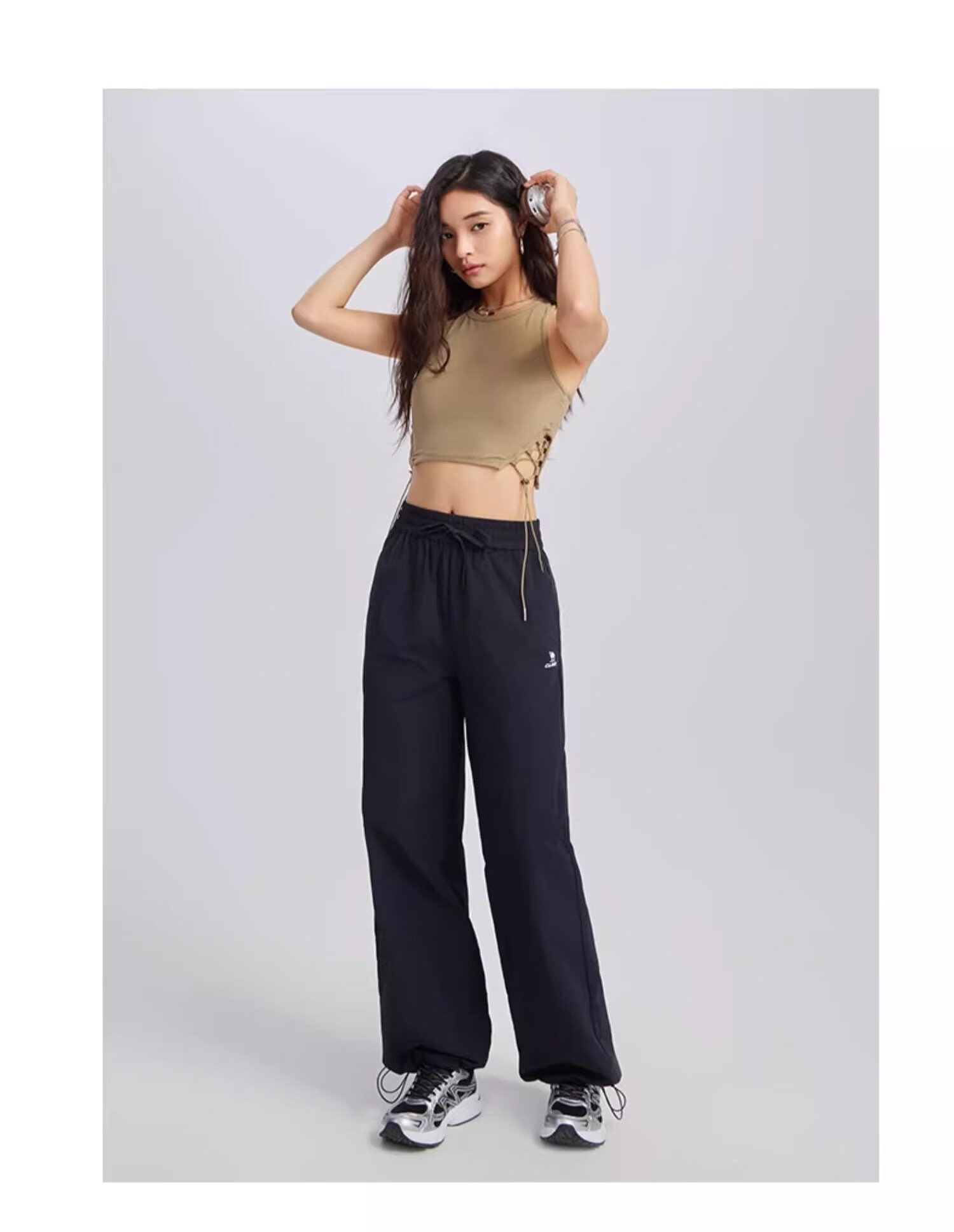 CAMEL Ice Cooling Roaming Sunscreen Women's Loose Wide-Leg Sports Pants C25BARLG057A Lavender Purple S 19
