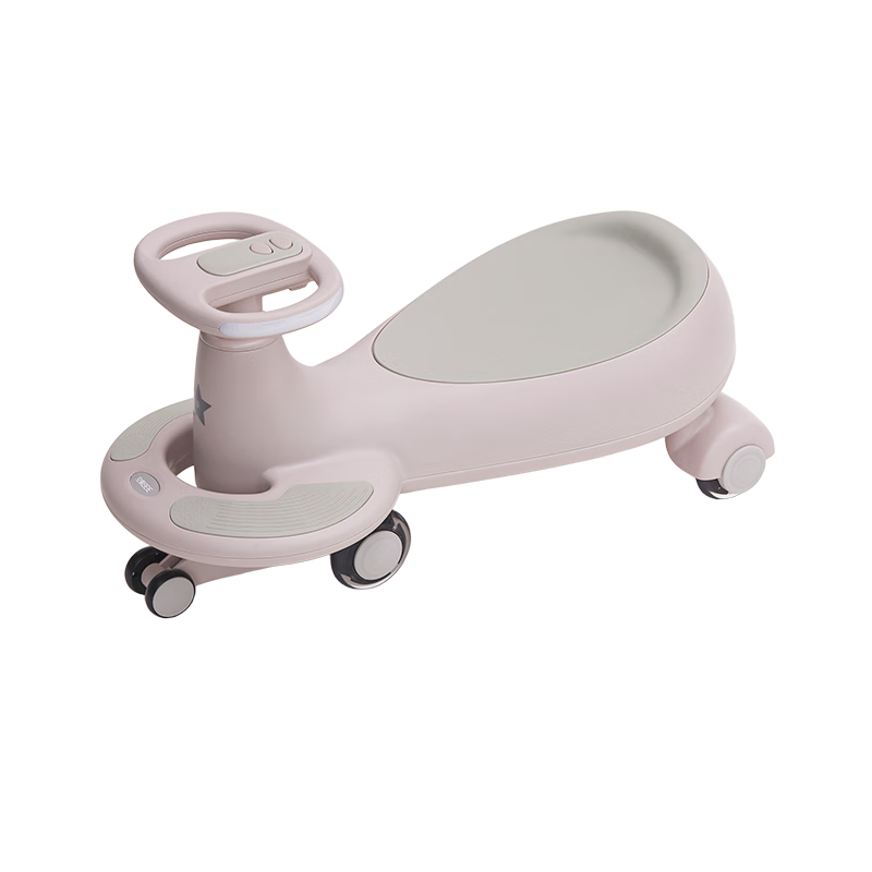 BEIESTATE Classic Twist Ride-On Car 1-6 Years Baby Rocking Car Adult Seat Baby Gift Pure Enjoyment Luggage Model Mica Gray