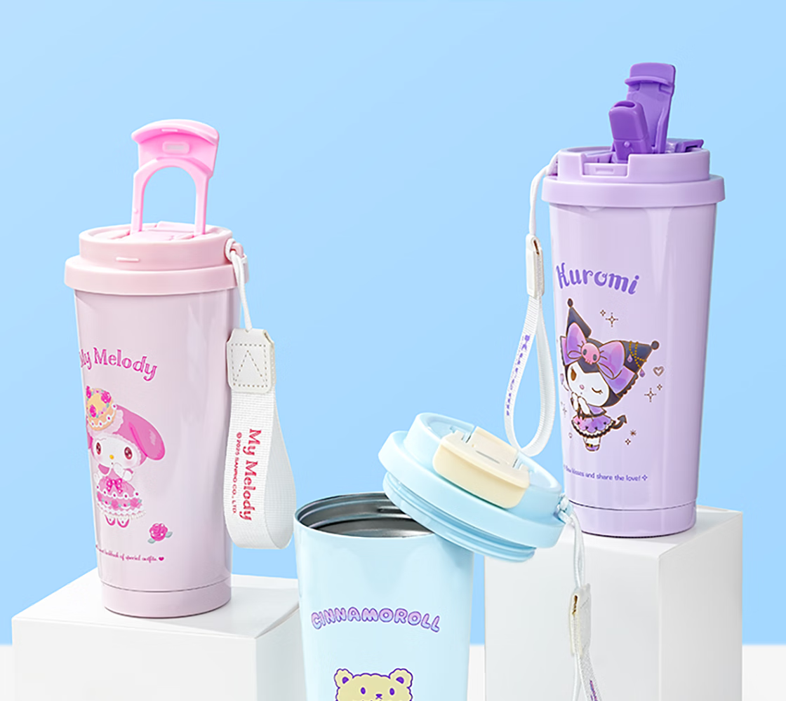 MINISO Hello Kitty Leshi Dual-Drinking Series 304 Stainless Steel Children's Insulated Cup, 360mL 8
