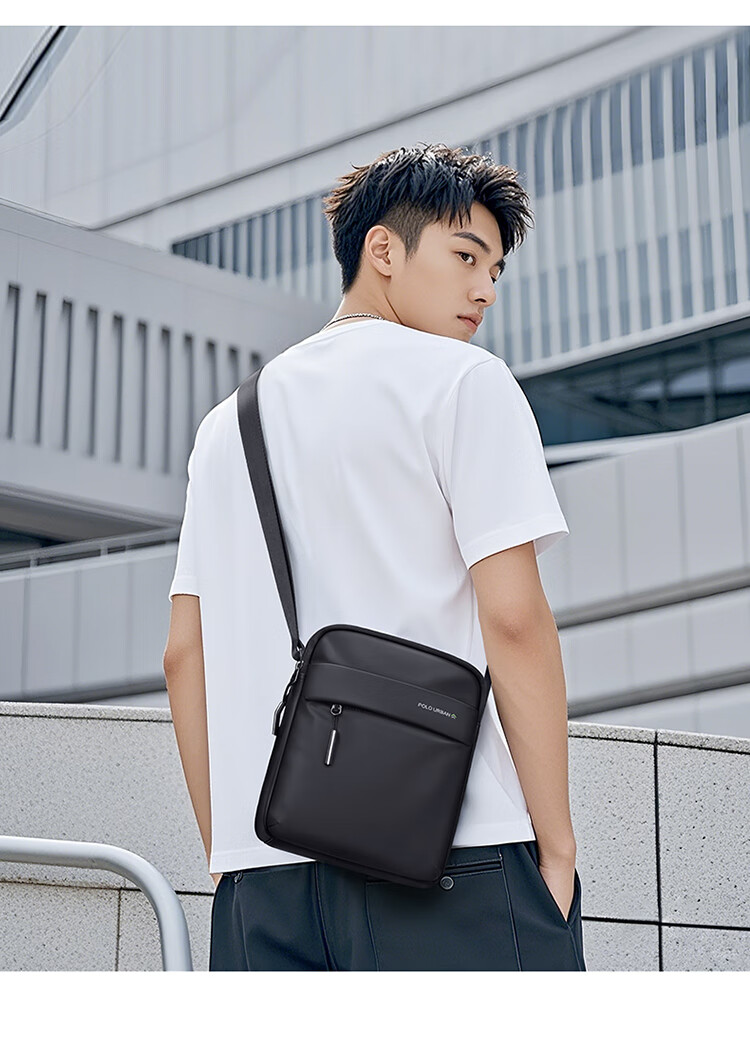 POLO Shoulder Bag for Men, Multifunctional Crossbody Bag, 10.9-Inch IPad Bag, Vertical Phone Bag, Sports Messenger Bag for Me 3
