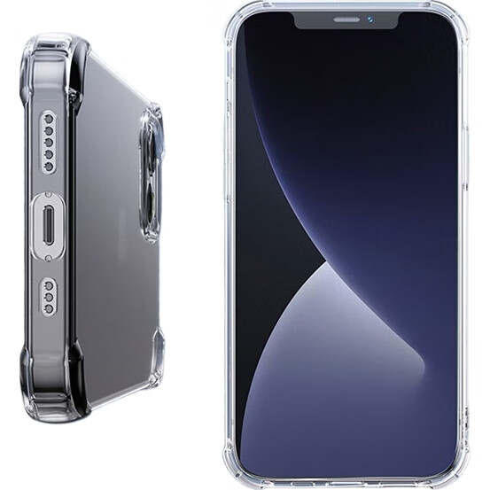 Чехол PISEN для iPhone 12, прозрачный, силиконовый, противоударный, с защитой от царапин, 6.1 дюйма