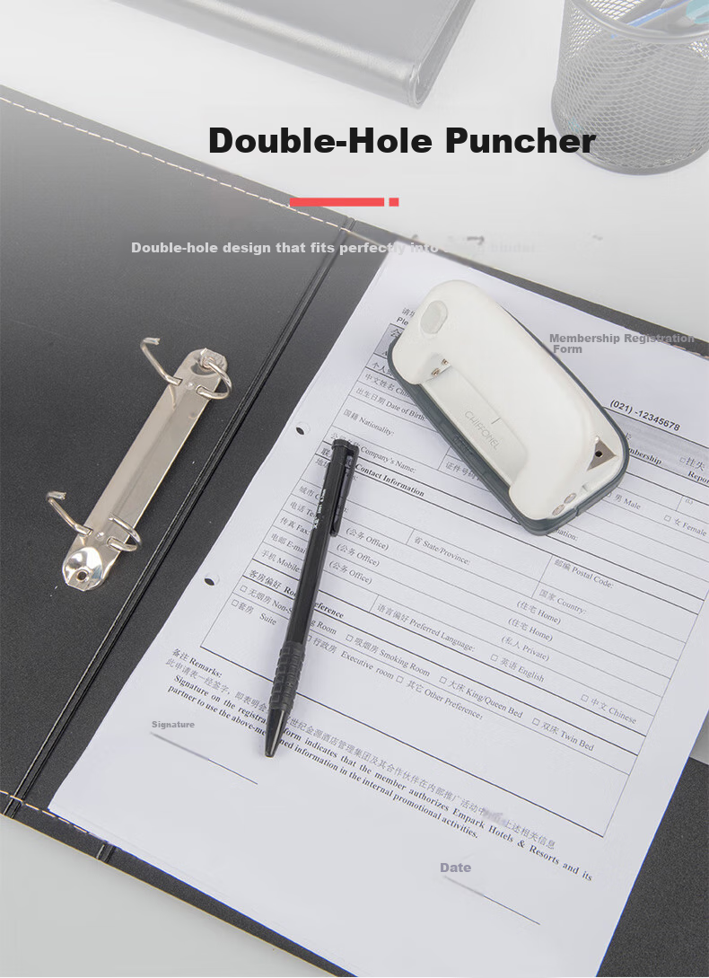 MAX Two-Hole Punch, Labor-Saving Office File Circular Hole Puncher, 10 Sheets/80g, DP-12, Gree 1