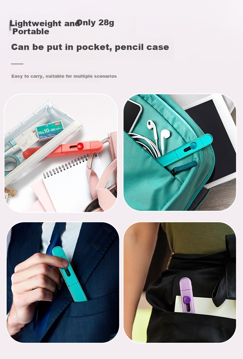 MAX HD-10SK Imported Low-Effort Folding Stapler, Student Office Portable Collapsible Small Stapler, Compatible with #10 Staples, Red 2