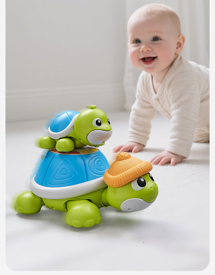 Aojia Baby Toy Crawling and Head Lifting Training 0-6 Months Learning to Crawl Guide for Children 0-1 Year Old Infant Large Turtle 6