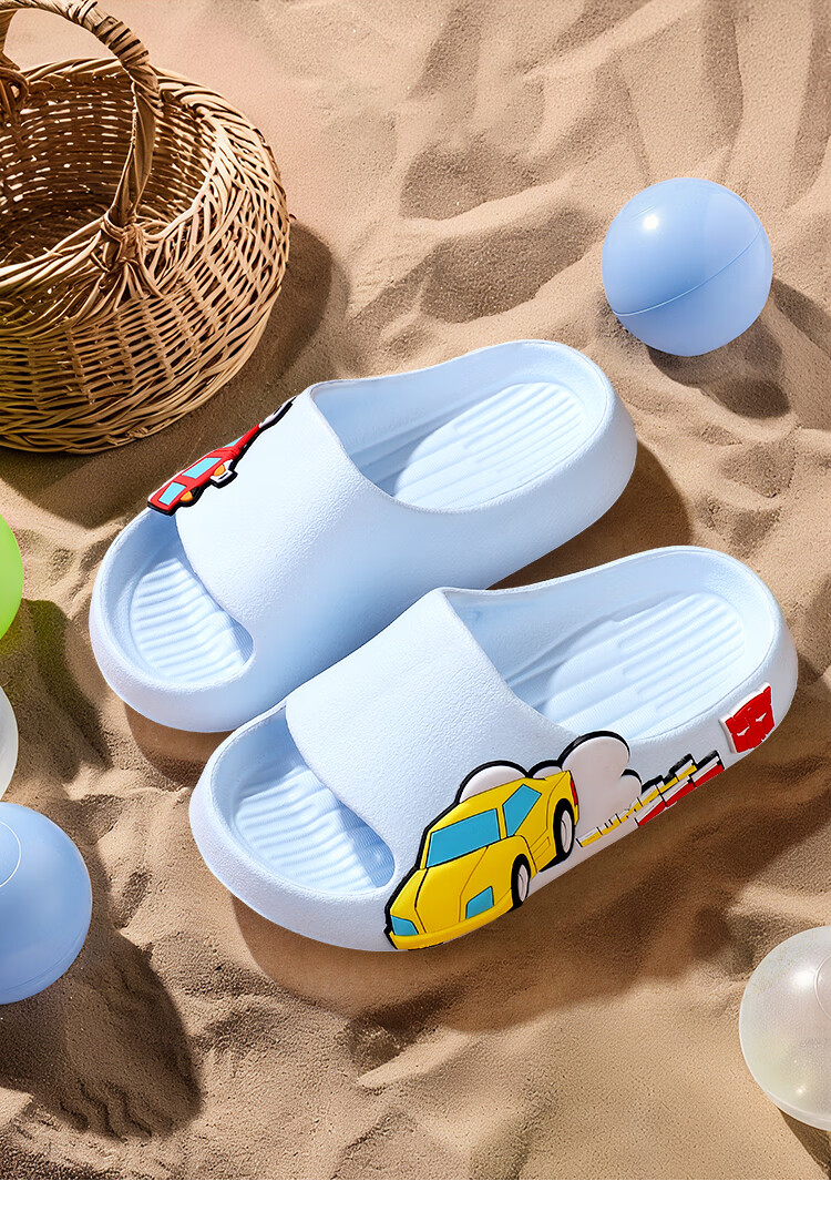 Transformers Children's Slippers for Boys, Summer Style, Non-Slip Soft-Soled Sandals for Toddlers And Older Kids, Yellow, Size 180 9