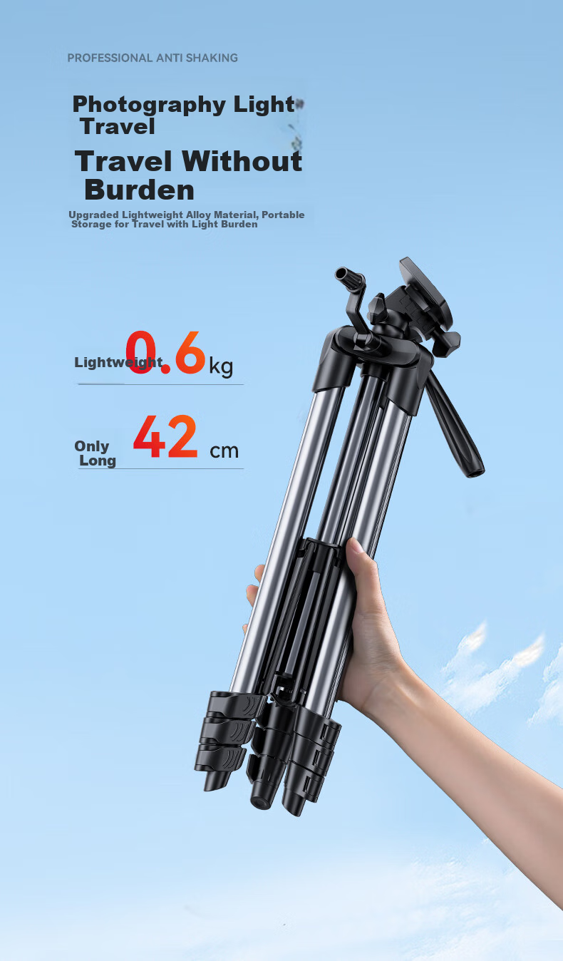 Llano Camera Tripod, DSLR And Smartphone Professional Photography Portable Stand, Mirrorless Camera Tripod Head, Live Streaming And Video Recording Professional Anti-Shake Suitable for Canon And Sony Cameras 2
