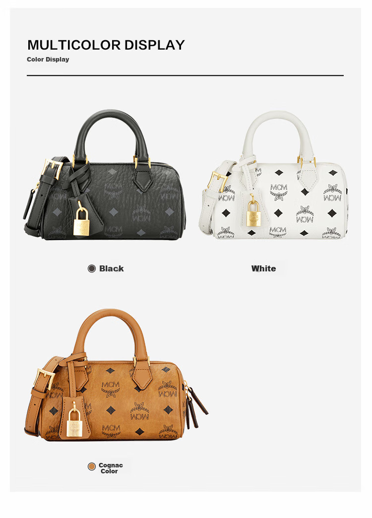 MCM [Price Increase on January 5] ELLA Mini Boston Bag Shoulder Crossbody Bag Cognac Color Gift 1