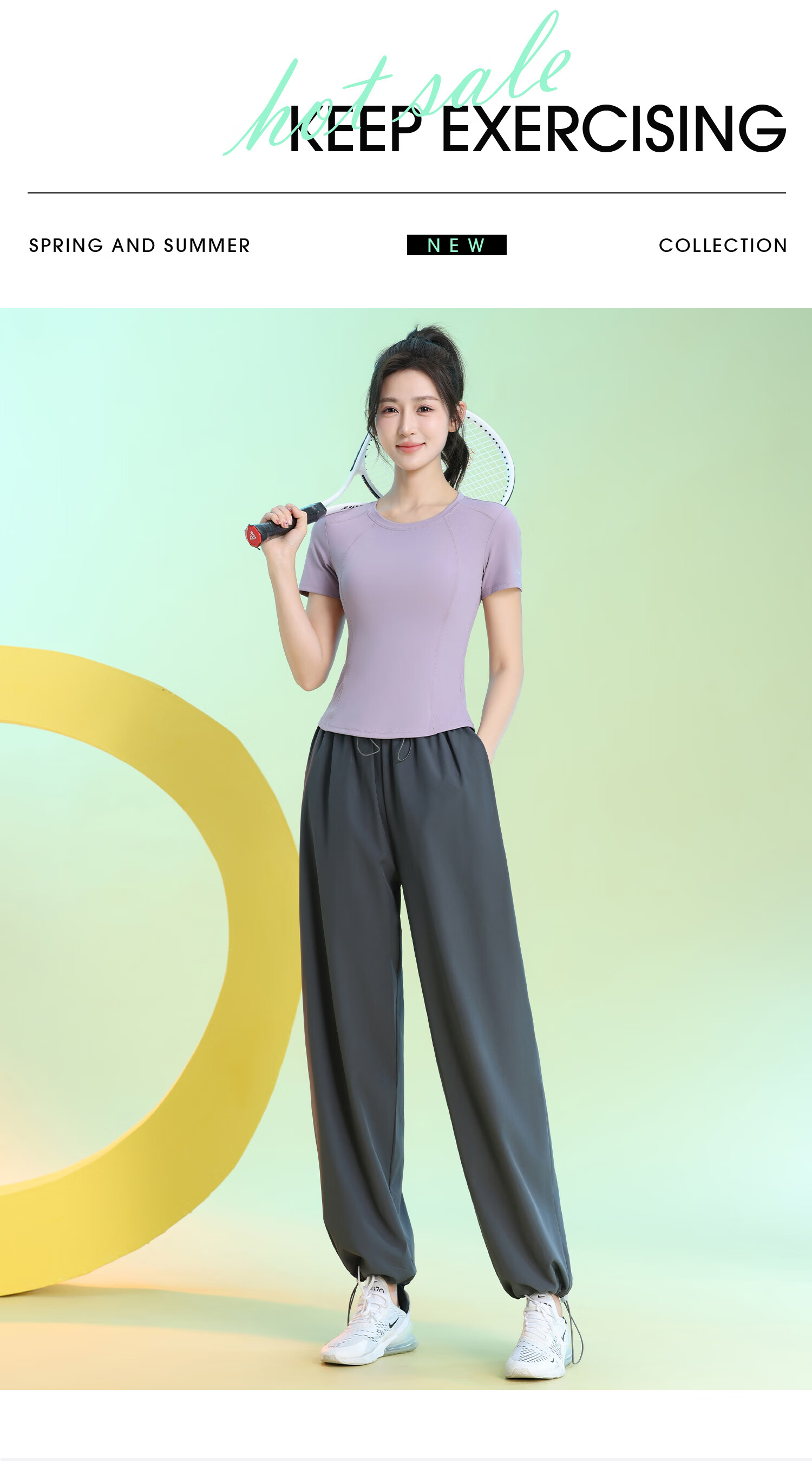 Baisirong Easy-Care Premium Yoga Set for Women Quick-Dry Fitness Apparel Professional Tennis Running Sportswear Plus Size Training Outfit 1
