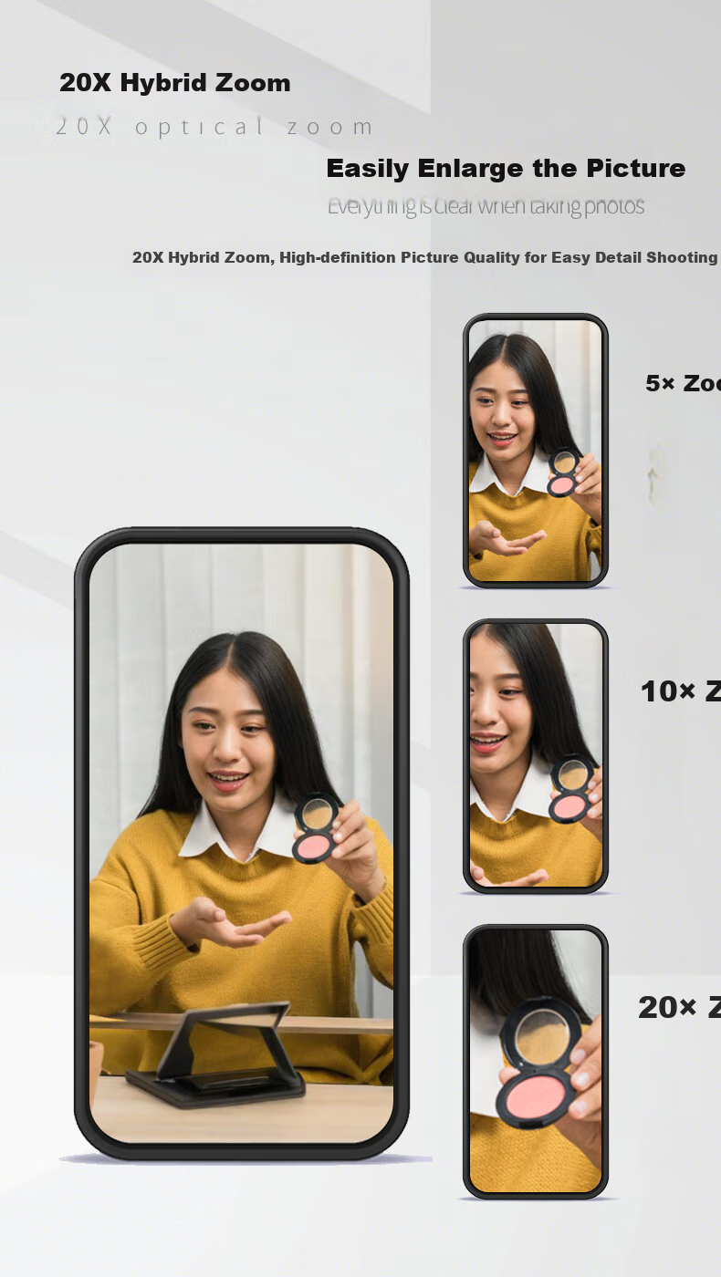 GESOBYTE C950Ultra 4K HD Live Streaming Dual-Lens Camera, 20x Hybrid Zoom, Computer Microphone, Plug-And for E-Commerce, Influencers, Interviews, Video Calls, Meetings, Laptop And Desktop Use 5