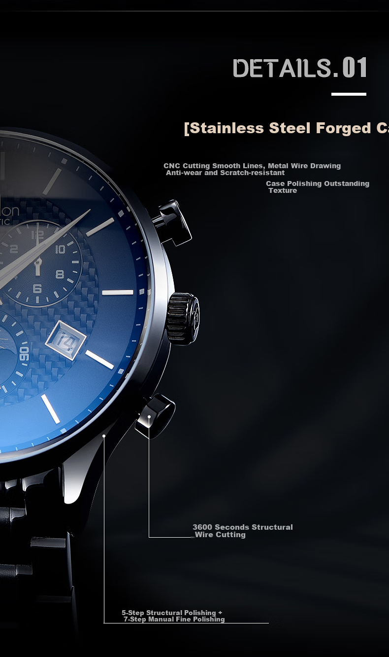 Bestdon Men's Mechanical Watch, Water-Resistant, Luminous, Wristwatch Gift Box for Men, Gift for Boyfriend Or Friend 7