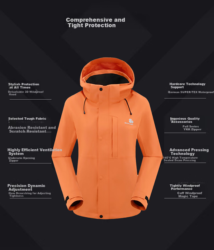 SCALER [Lingfeng] Men's Spring And Summer New Outdoor Breathable Wear-Resistant Mountaineering Hiking Jacket for Women S593 13