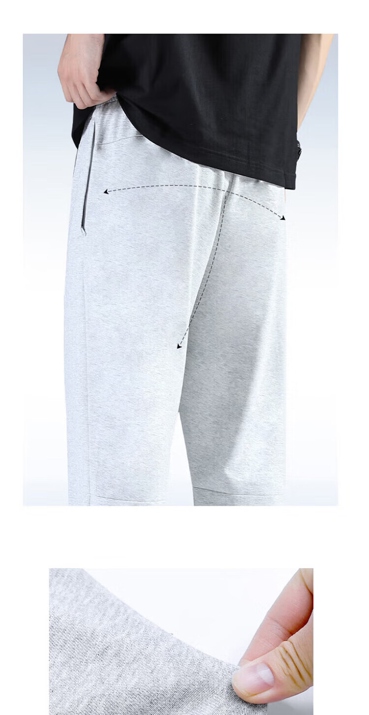 Li-Ning Men's Sports Pants, Casual Trousers for Spring And Autumn, Straight-Leg Flat-Front Long Pants, Loose-Fitting Sweatpants, Running Training Pants 7