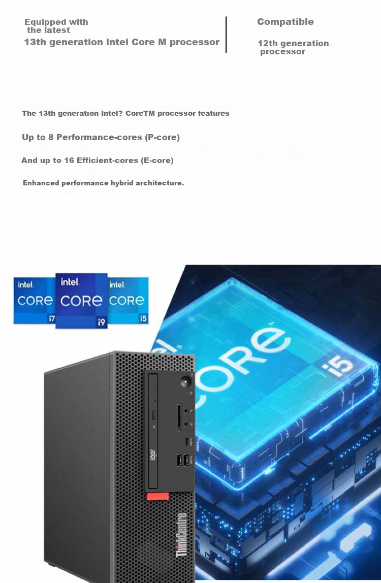 Lenovo ThinkCentre M770e Business Desktop Computer (Core Ultra5-225, 16GB DDR5, 512GB, WiFi6) Customized 4