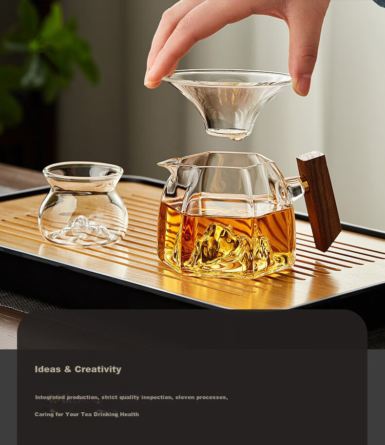 YIJUKE Glass Tea Strainer with Creative Tea Filter Mesh, Tea Infuser Funnel, Tea Accessory, Tea Filter 10