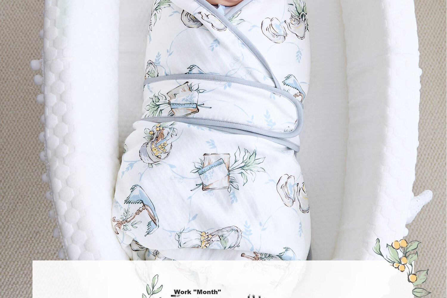 DOMIAMIA Baby Swaddle, Newborn Wrap Blanket, Infant Swaddling Cloth, Anti-Startle Spring And Autumn Gauze Swaddle, Newborn Mummy Wrap 17