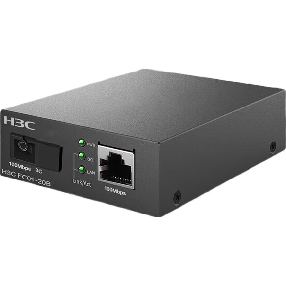Конвертер H3C Fiber Optic Transceiver, 100 Мбит/с, одномодовый, одноволоконный, 20 км, SC интерфейс (одиночная упаковка), FTR01-20B