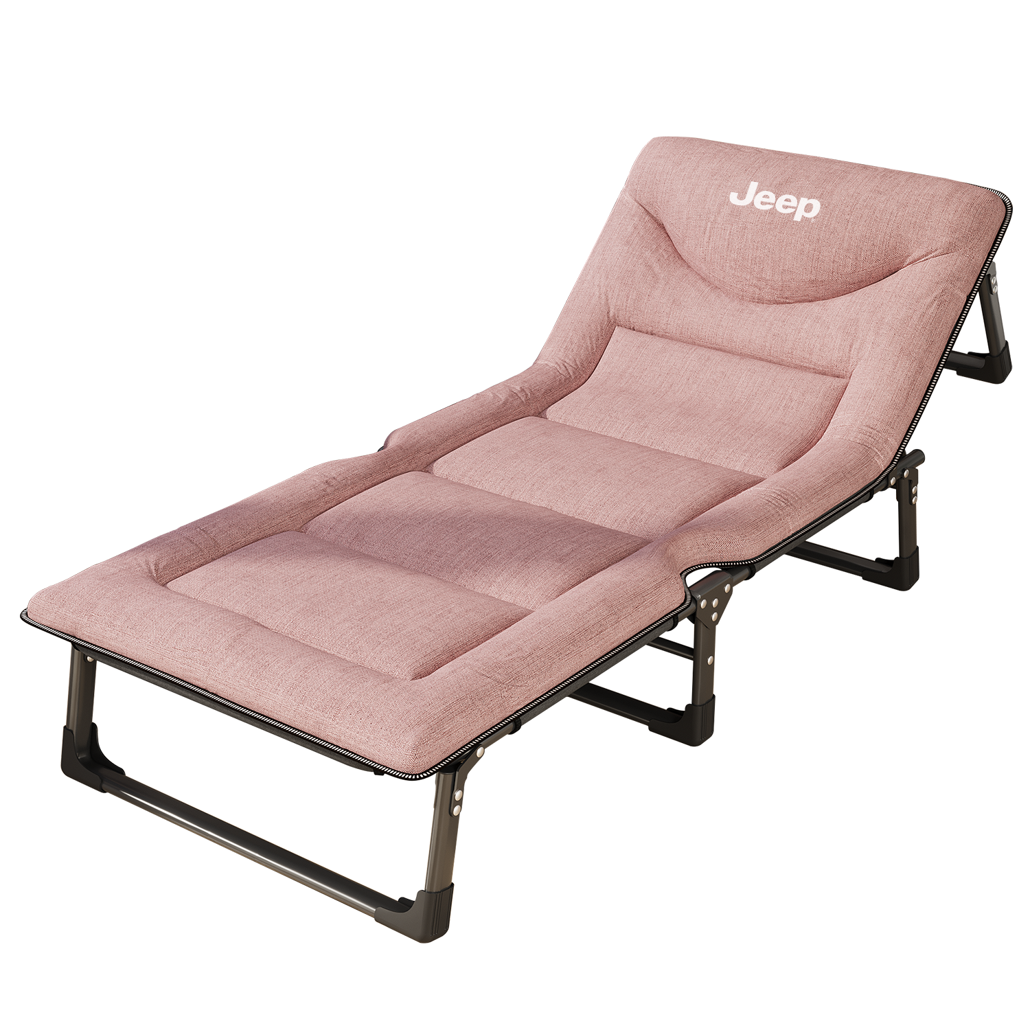 JEEP Folding Bed Lounger Nap Bed Single Bed Office Siesta Bed Multifunctional Accompanying Care Bed Mattress Integrated Pink