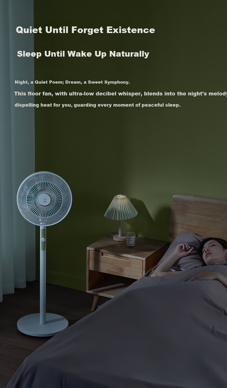 DIAMOND Electric Fan [Grade A Energy Efficiency + DC Inverter + Pure Copper Motor] Home Floor Fan with Voice Control, Remote Control, Oscillating Blade, Energy-Saving, Quiet Operation for Bedroom And Living Room DFS-ZGR07 7