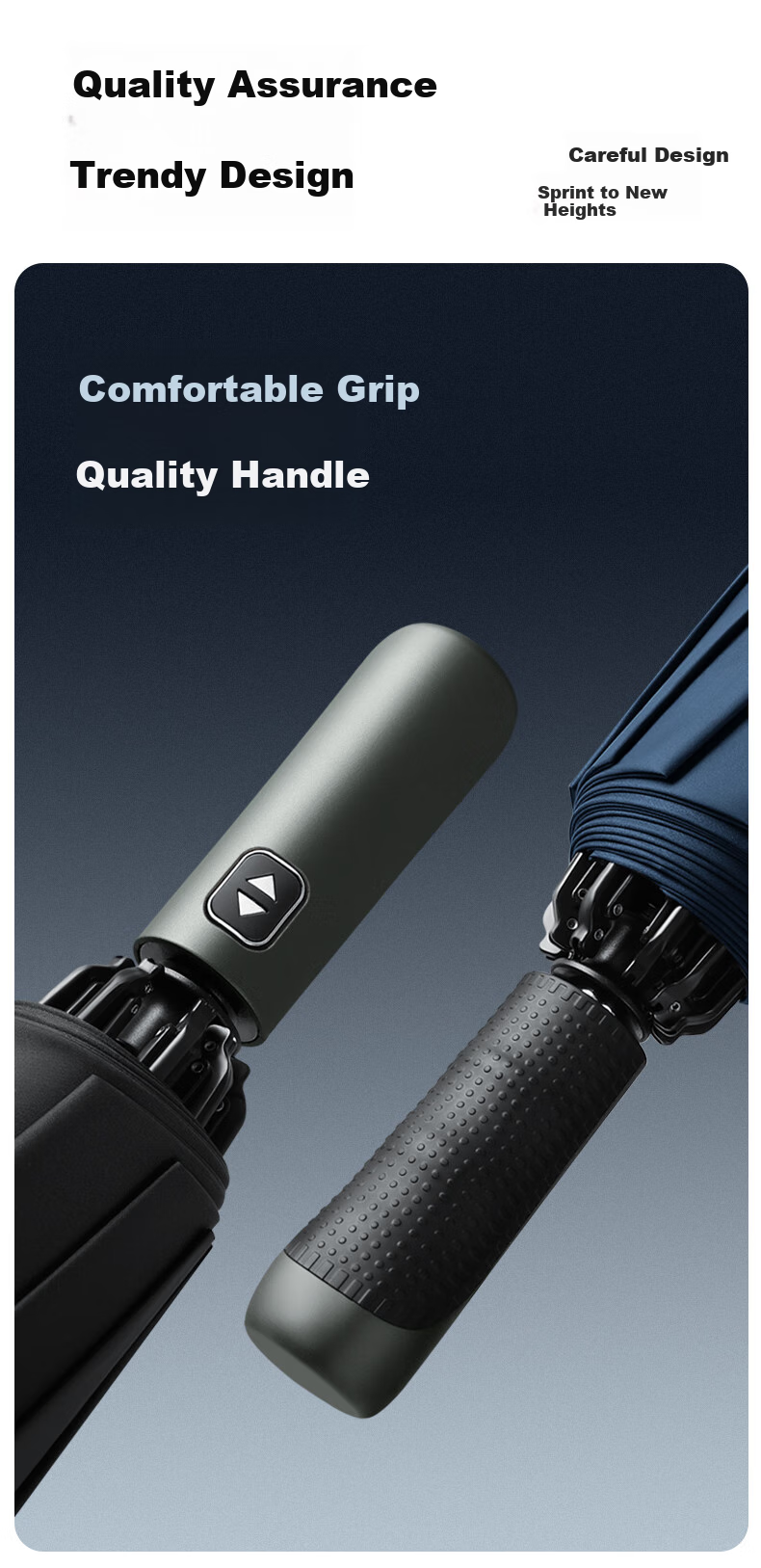 MAYDU 125cm Fully Automatic Reverse Umbrella Folding, Men's Business Umbrella for Sun And Rain, Enlarged Double-Fold Umbrella M3063, Black Aluminum Alloy Reinforced Windproof, One-Button Open/Close, High-Quality 1