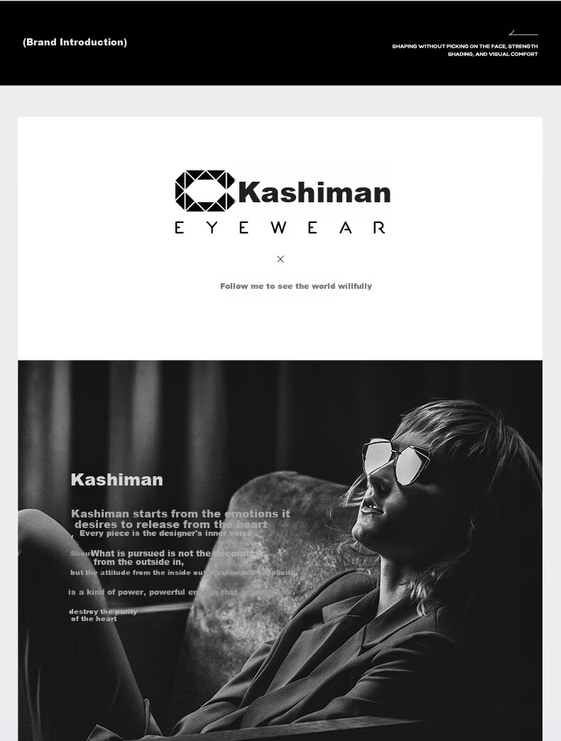 CAXMAN Retro Cat Eye High-End Plain GM Sunglasses for Men And Women, Narrow Frame UV Protection Polarized Driving Face-Slimming Glasses 24