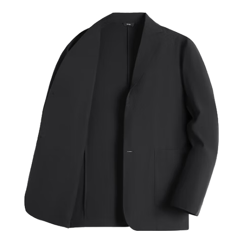 SHANSHAN High-End Sun-Protective Blazer for Men Cool Feeling Mid-Young Lapel Formal Casual Thin Jacket for Dad Father's Day