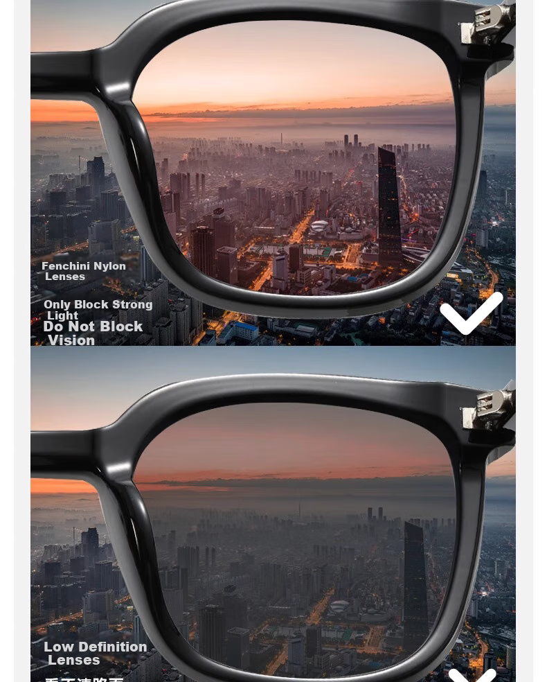 FENCHI GM Sunglasses for Women, 2025 Summer High-End Ins Style Men's Sunglasses, Black Frame with Gray Lenses [High-Definition Version], Qixi Festival 10