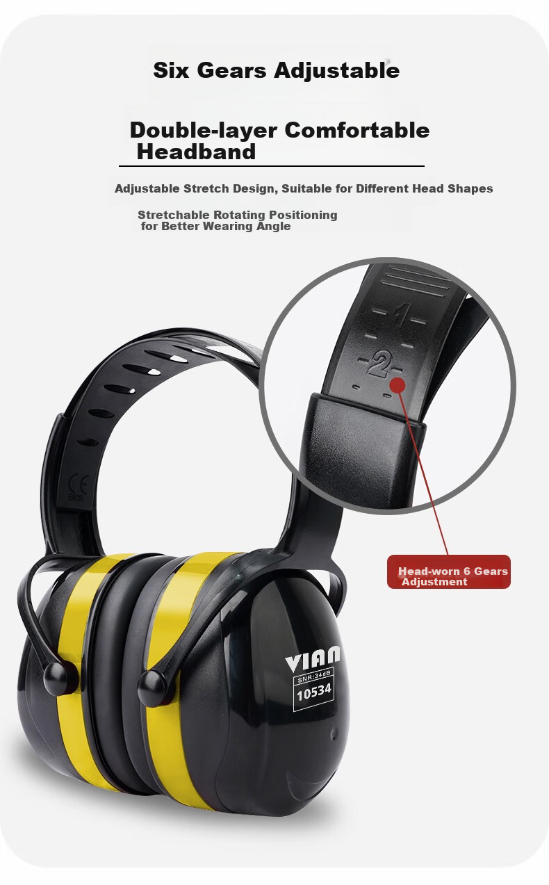 VIAN Soundproof Earplugs Professional Noise Reduction Sleeping Aid Noise Cancellation Industrial Factory Noise Protection Anti-Interference Headphones 10133 Soundproof Earplugs 5