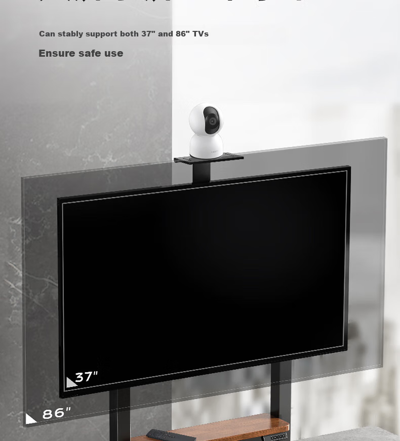 Enlipu TV Mobile Stand, Electric Height Adjustable, Video Conference Floor TV Cart, Remote Control Lift, Touch All-In Machine, Universal Mobile TV Floor Mount (37-86 Inches) 15
