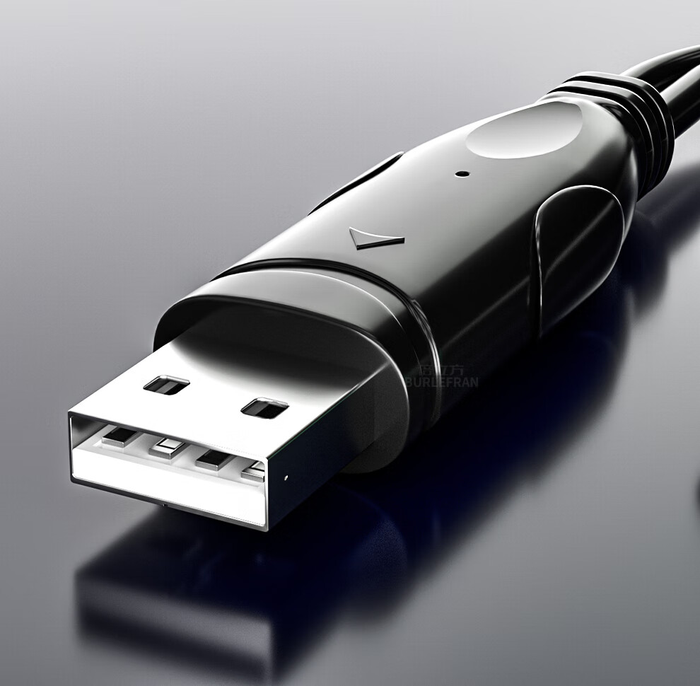 BURLEFRAN USB to PS2 Mouse Keyboard Adapter Cable USB Male to PS2 Female Round Connector Driver-Free Black 3