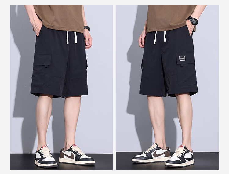 Yipintiancheng [Workwear Shorts] 2025 Summer Men's Five-Point Pants, Fashionable Workwear Multi-Pocket Trendy Outdoor Sports Shorts 6