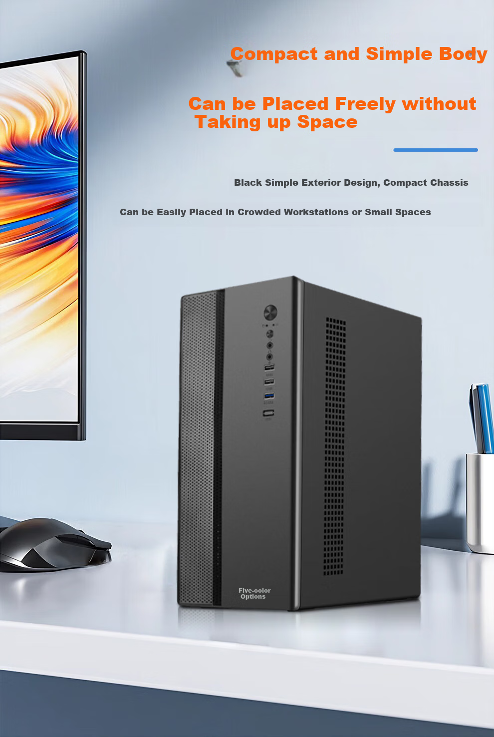 5-Colors Fish Mini Desktop Computer PC Office Home Use (AMD A10-7800, 16GB RAM, 1TB HDD, WIFI) 10