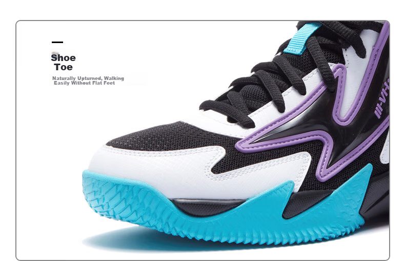 361° Hanjiang | Children's Basketball Shoes, Summer Practical Training, Youth Hard Court Wear-Resistant Basketball Shoes, Blue, Size 41 33