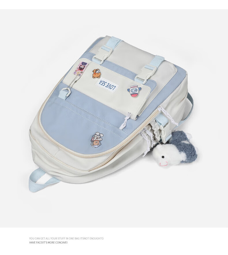 Aiqinghai Backpack Schoolbag for Primary And Middle School Students, Fashionable High-End Travel Sports Lightweight Casual Outing Bag 15
