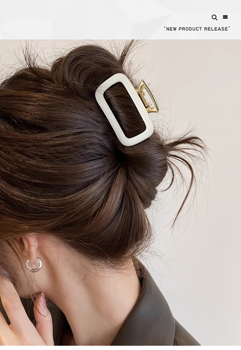 Xiangwan Hair Clip, Medium-Sized High-Quality Hair Clip for Women, Elegant And Stylish Hair Clip for Back of Head, Half-Up Shark Clip Hair Accessory 1