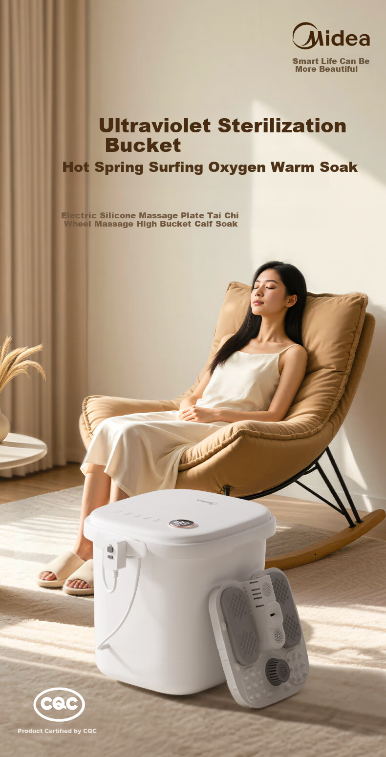 Midea Foot Soaking Bucket, Massage Foot Bath Tub, Heated And Warm, Automatic Massage, Foot Washing Basin, Sterilizing Foot Bath, Constant Temperature, Birthday Gift for Boyfriend, Girlfriend, Elders, Practical ZL305Max 3